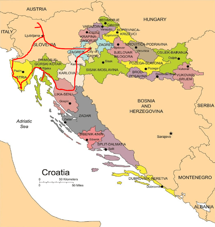 AUTOTOUR COMBINE INDIVIDUELS LA CROATIE DU NORD ET LA SLOVENIE - ITINERARY