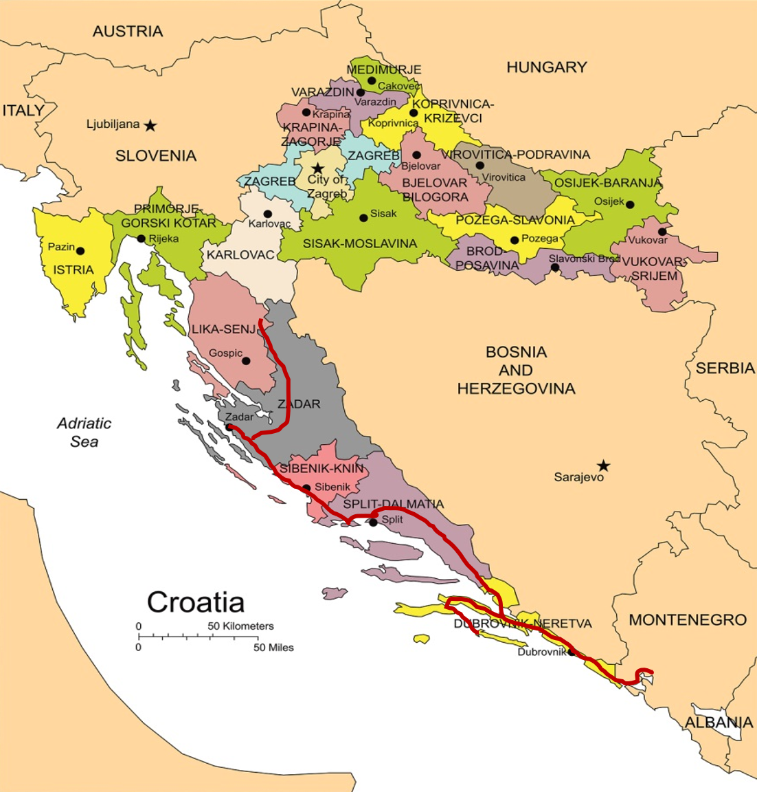 LA CROATIE AUTHENTIQUE - ITINERARY