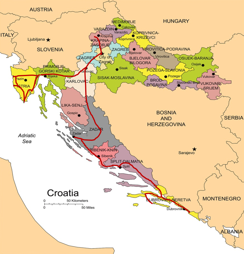 VIVRE LA CROATIE - ITINERARY